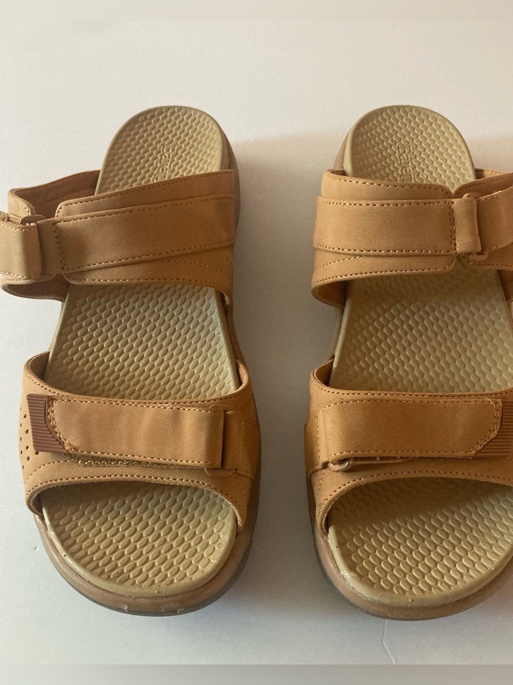 BareTraps Tan Adjustable Strap Sandals
